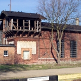 Blick auf den  Lokschuppen von der Seite