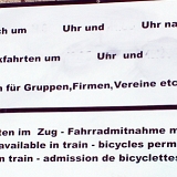 Dieses Schild soll auf die Fahrten hinweisen