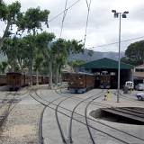 <div align="left"><font size="2"><br />In Sóller angekommen fährt der Zug in eine Kombination aus Bahnhof und Betriebswerk. Man kann hier ohne Probleme durch die Anlage laufen. Die Hallen habe ich nicht betreten, das könnte gefährlich werden.<br /><br />