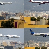 <div align="left"><font size="2"> Die Flieger gingen direkt über den Wohnhäusern der Einheimischen zur Landung über, was vom Balkon aus auch gut zu sehen war. Die Bilder habe ich mit einem Teleobjektiv (optisch 300mm) gemacht, es ist gut zu sehen wie nah die Einflugschneise liegt. Abends und nachts waren sie leider gut zu hören, nur mit Fenster zu war einigermassen Ruhe.<br />